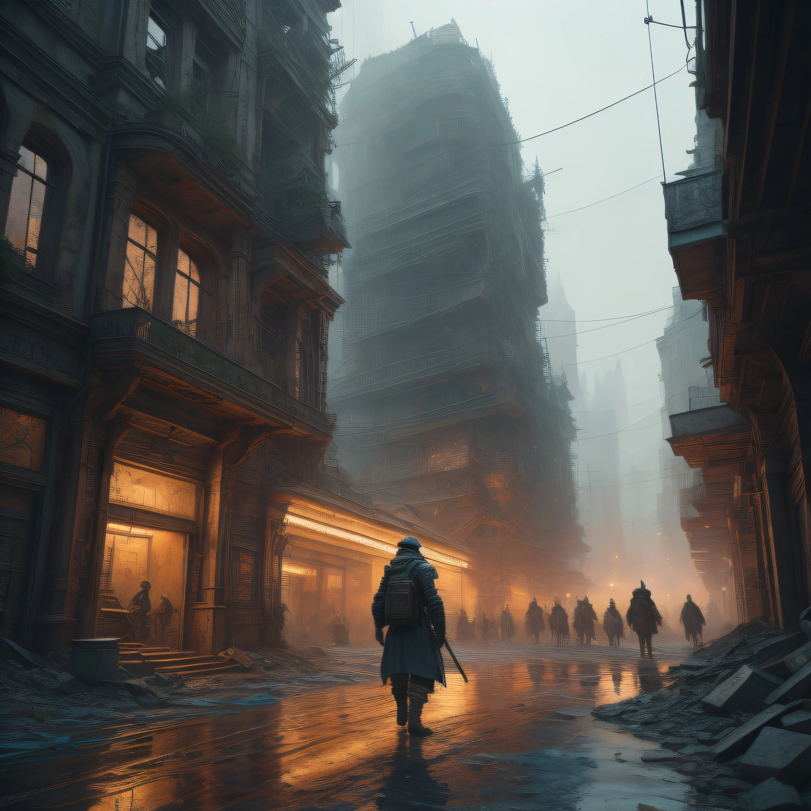 SCP-001 When Day Breaks - 태양이 깨어난 뒤 폐허가 된 도시의 모습